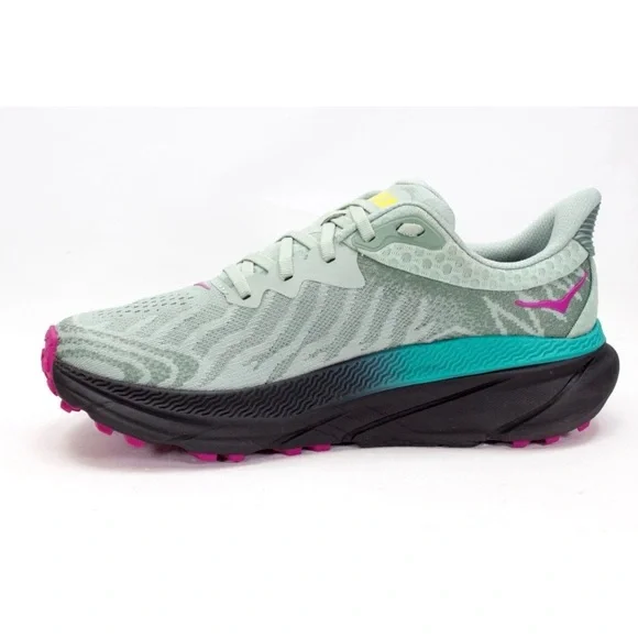 Hoka Challenger ATR 7 Womens Sz US 9.5 B Aloe Vera Black Trailing Running Shoes - Picture 6 of 13